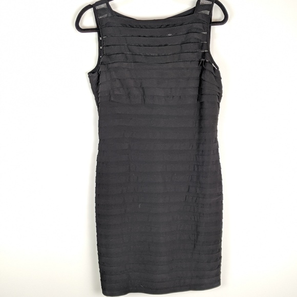 Adrianna Papell Dresses & Skirts - Adrianna Papell Black Dress Sz 14 Shutter Pleat